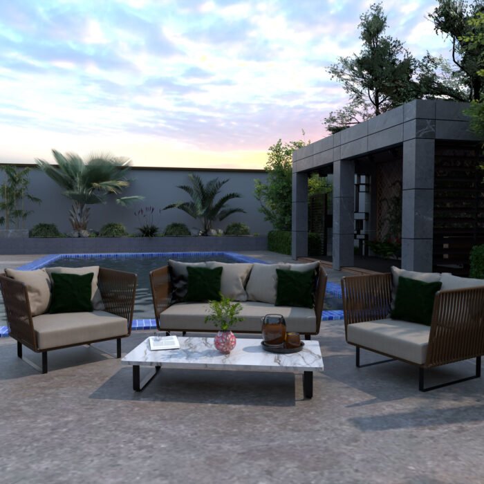 Barton Luxury 5 Seaters Garden Sofa Set