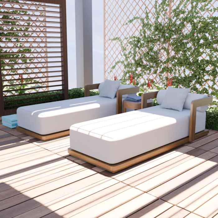 Broadwell Luxury Teak Sun Lounger