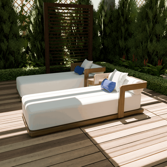 Broadwell Luxury Teak Sun Lounger