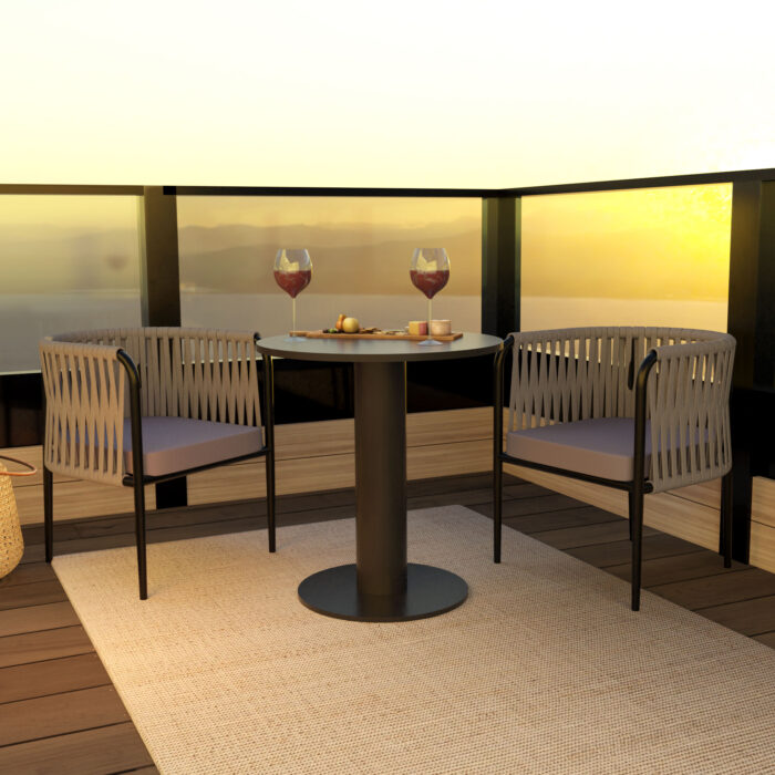 Clifford Luxury 2 Seater Garden Bistro Dining Set