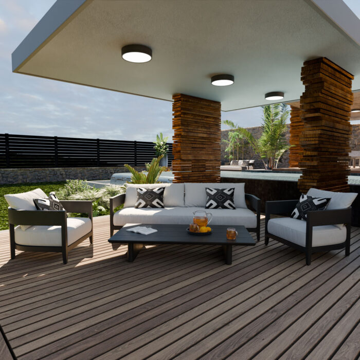 Hinskey Luxury 4 Seater Garden Sofa Set