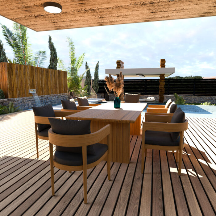 Napier 8 Seater Teak Wood Luxury Garden Dining Set