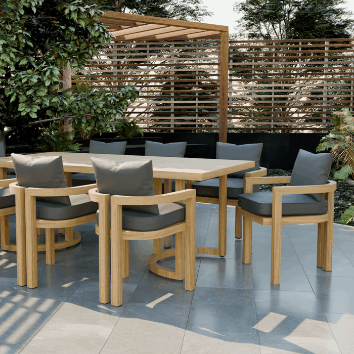 Ridgefield Luxury 8 Seater Teak Wood Garden Dining Set
