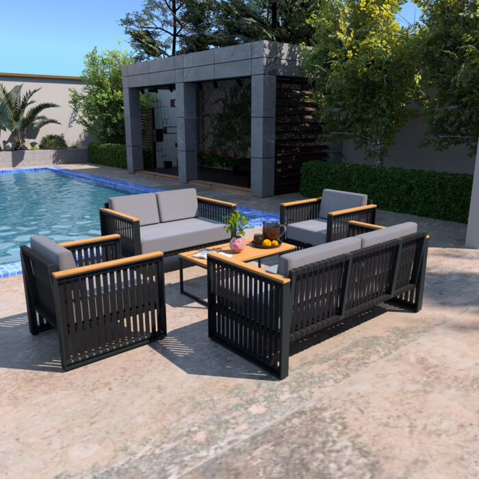 Sandford Luxury 6-7 Seaters Garden Sofa Set