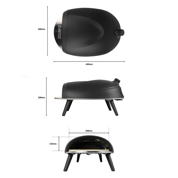 Delivita - Diavolo Gas-Fired Oven - Black - Image 2