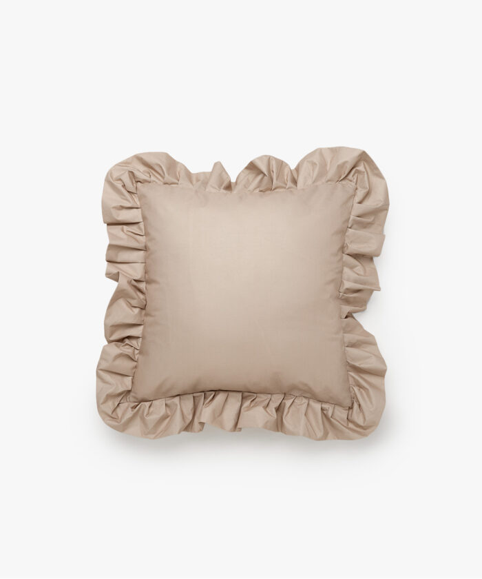 Garden Glory Luxury Outdoor Ruffle Pillows - Beige