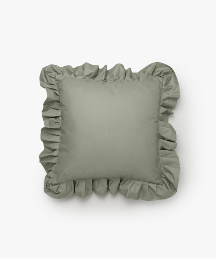 Garden Glory Luxury Outdoor Ruffle Pillows - Green