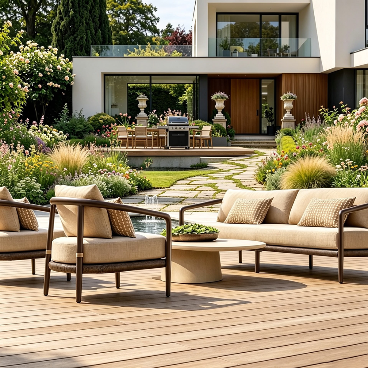 Farley Luxury 4 Seater Garden Sofa Set