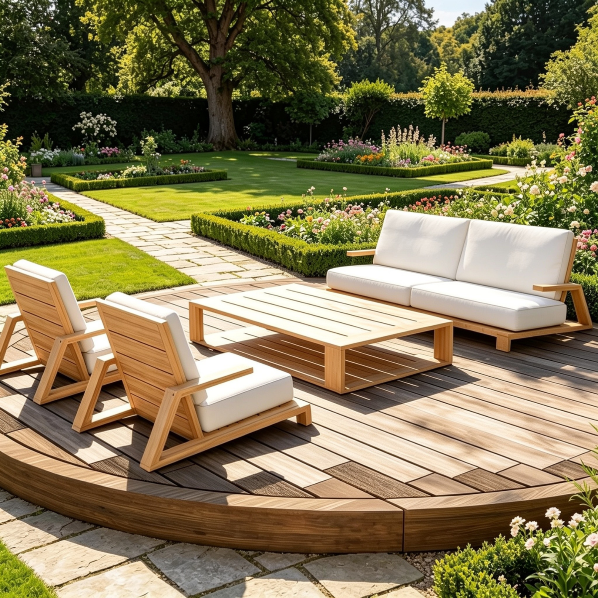 Chawley Luxury Teak Solid Wood Sofa Patio Set