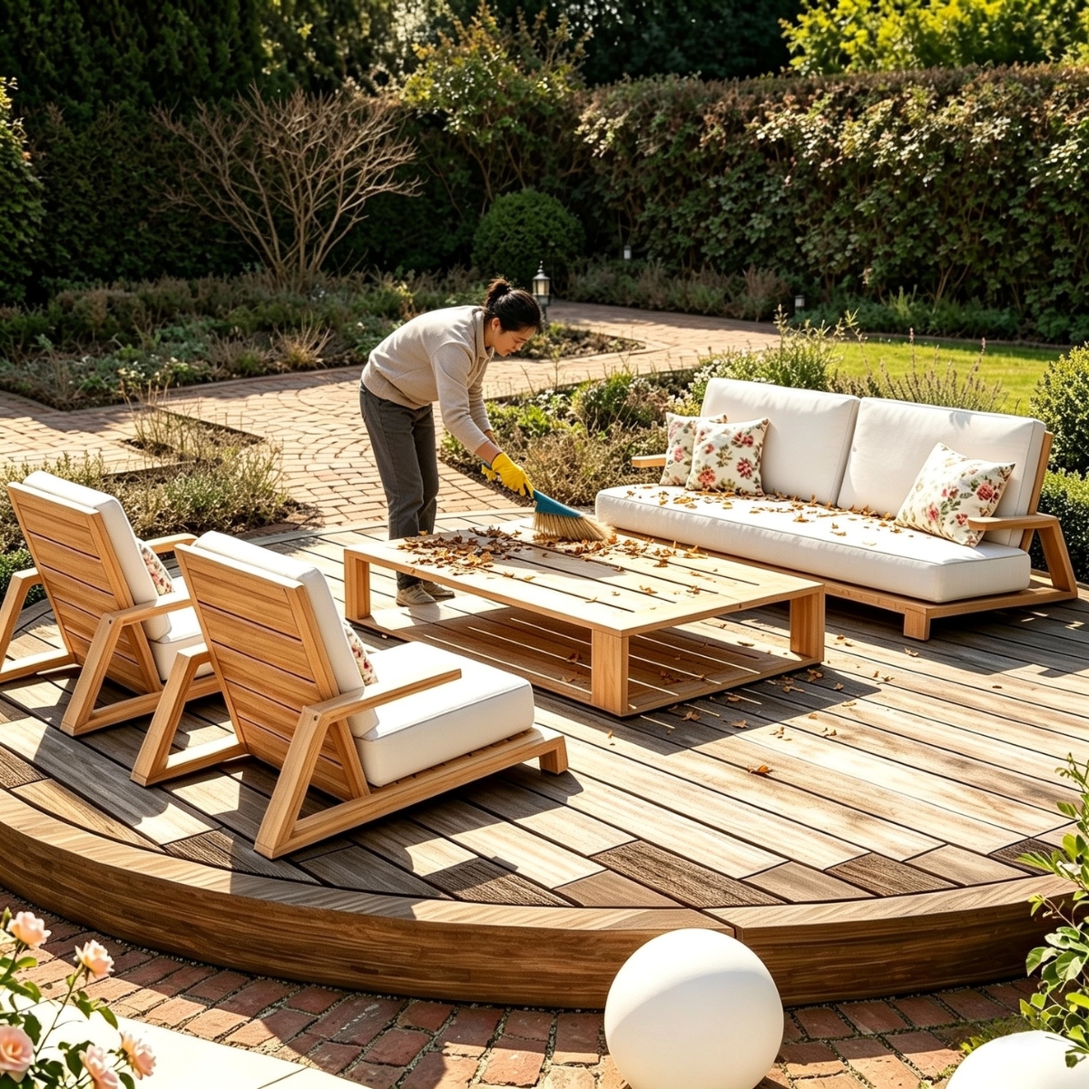 Chawley Luxury Teak Solid Wood Sofa Patio Set